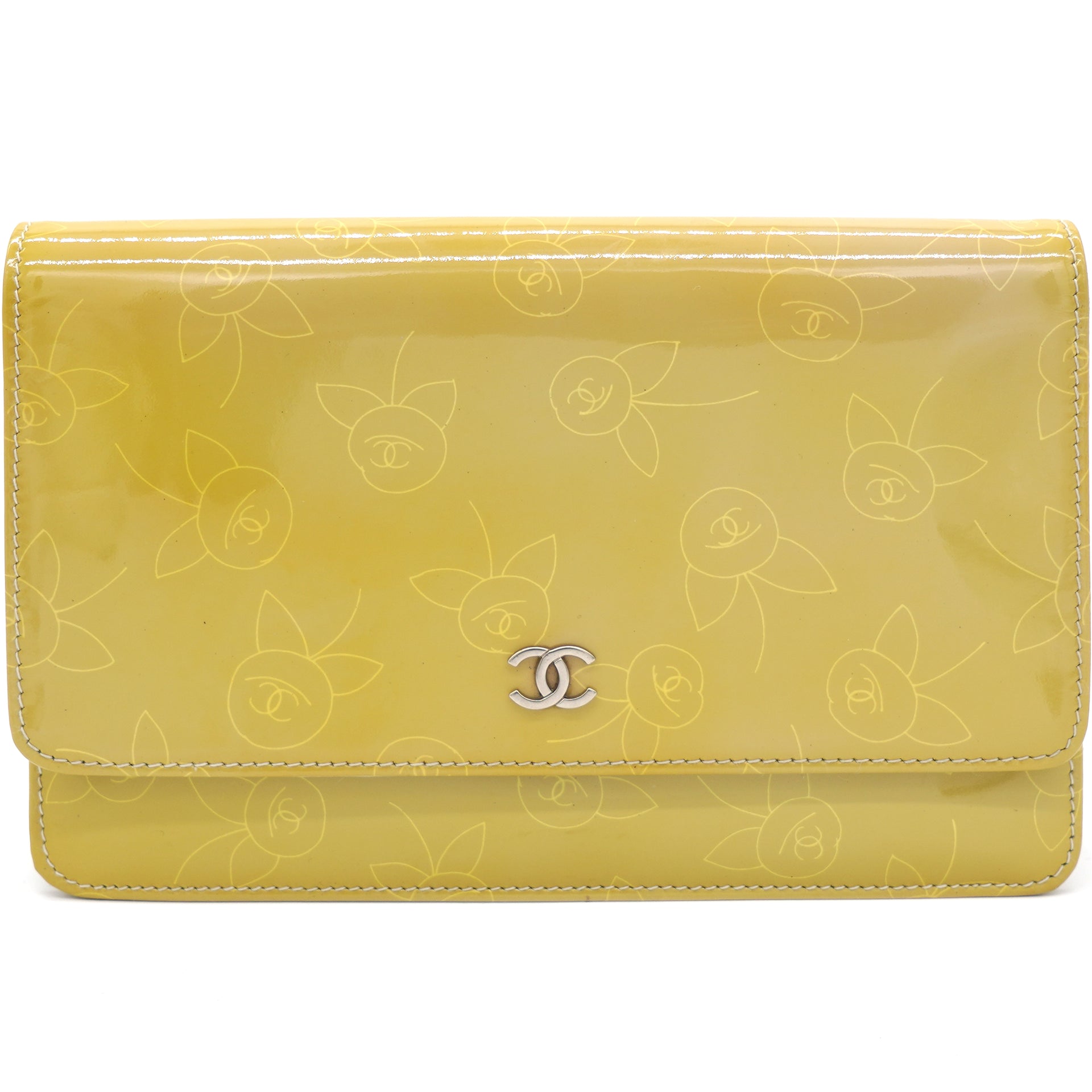 Chanel Patent Cherry Pattern Wallet on Chain Yellow – STYLISHTOP