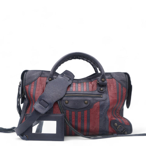 Cuir Arena Striped Classic Hardware City Bleu Nuit Rouge