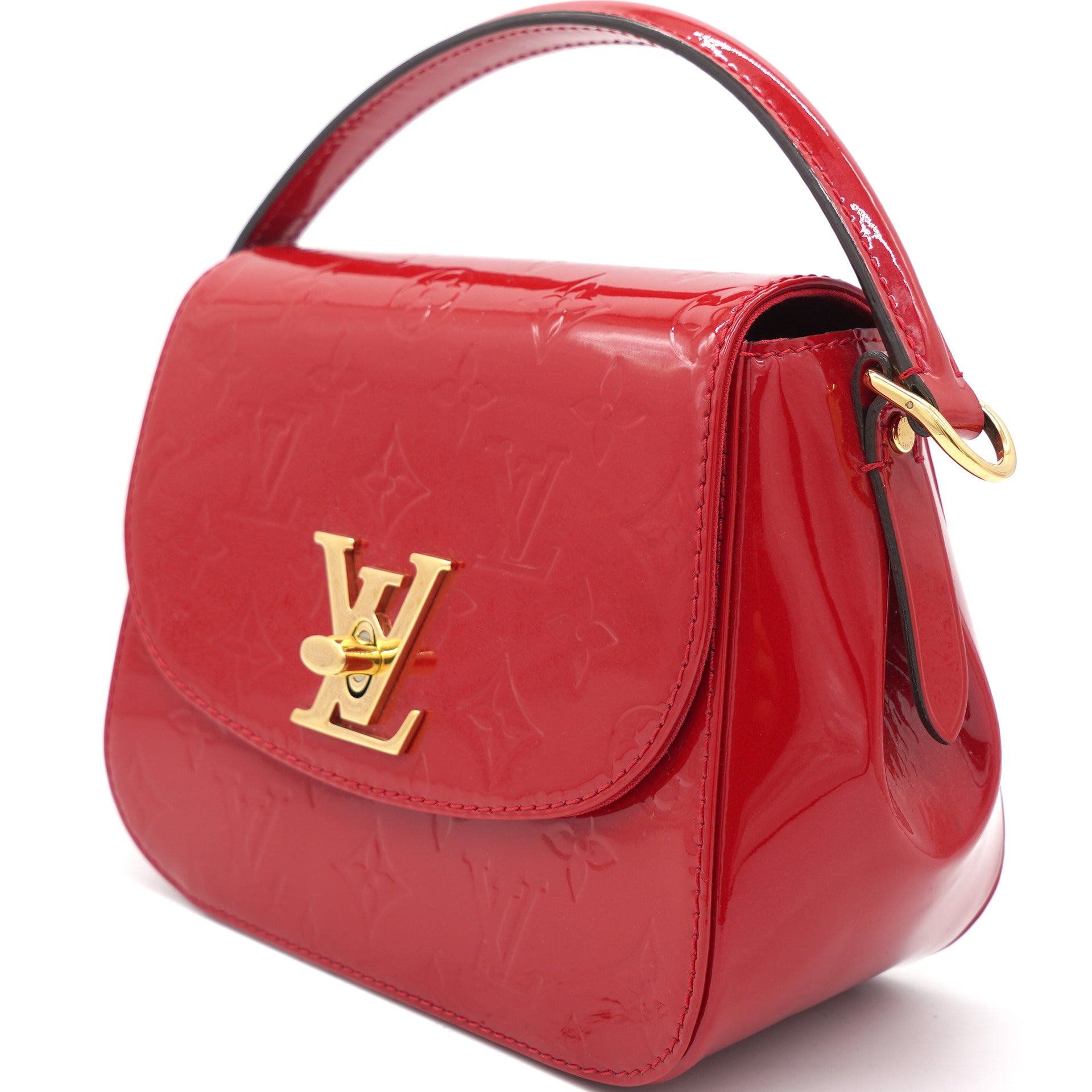Red Louis Vuitton Vernis Pasadena Satchel