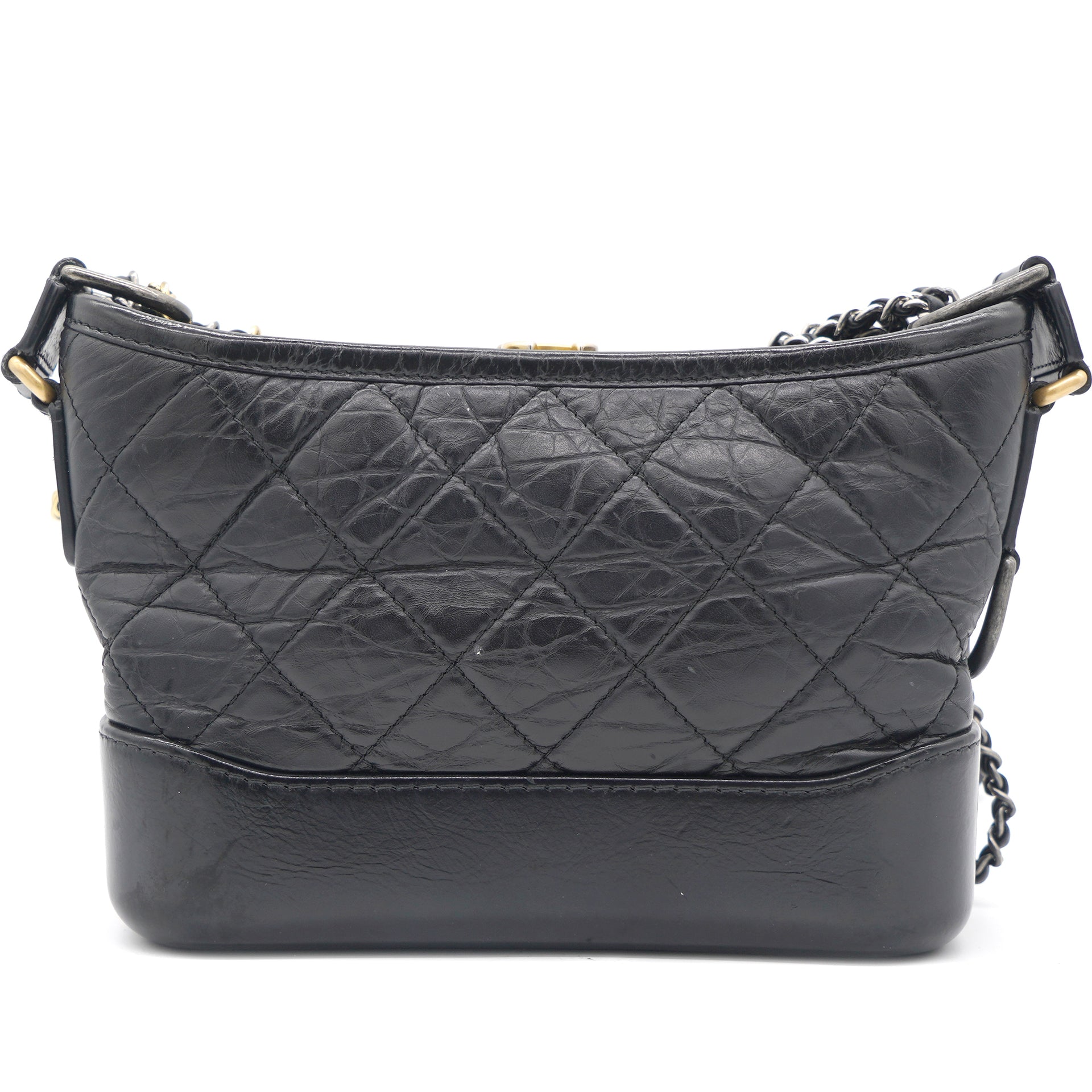 Chanel Gabrielle Hobo Quilted Aged Calfskin Small White 1471493