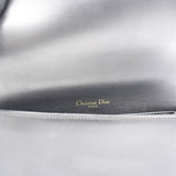 Black Leather Medium Studded Diorama Flap Shoulder Bag