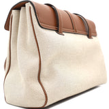Small 16 Bag In Textile And Natural Calfskin Natural