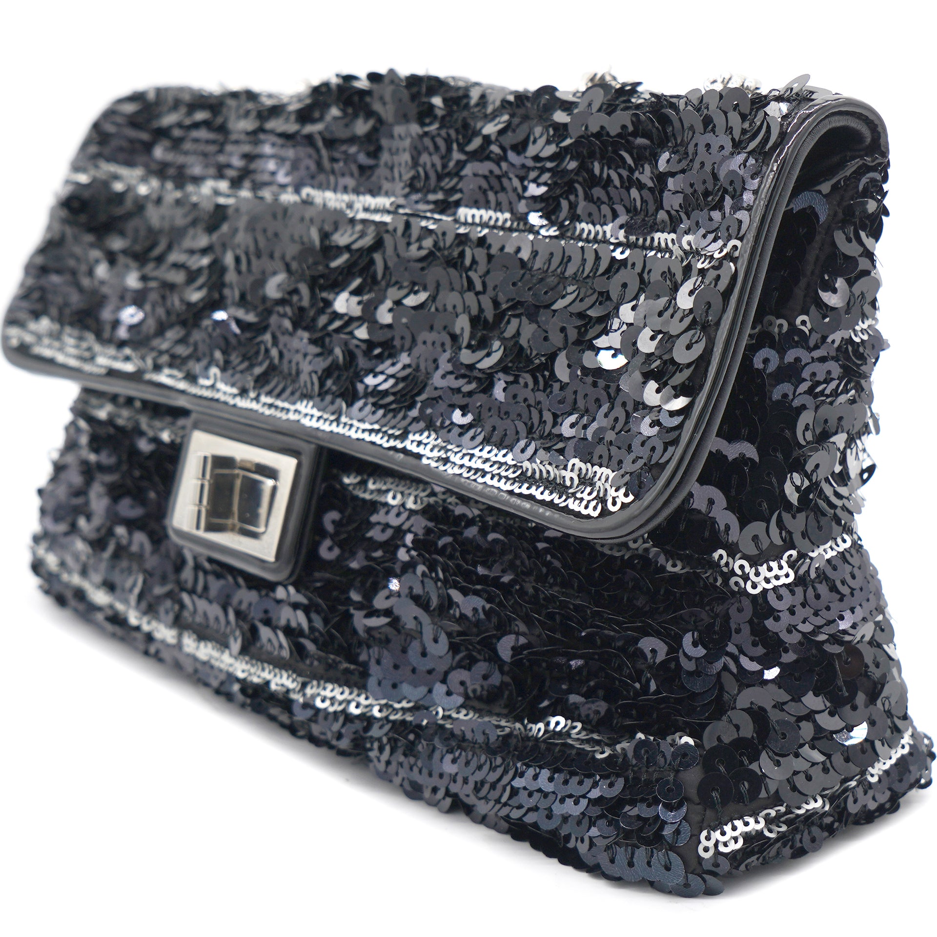 Reissue Sequin Medium Flap Bag Black/Silver – STYLISHTOP