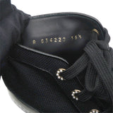 Black Canvas Embellished Eyelet High Top Sneakers 36.5