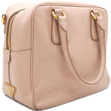 Cammeo Saffiano Lux Leather Top Handle Bauletto Bag