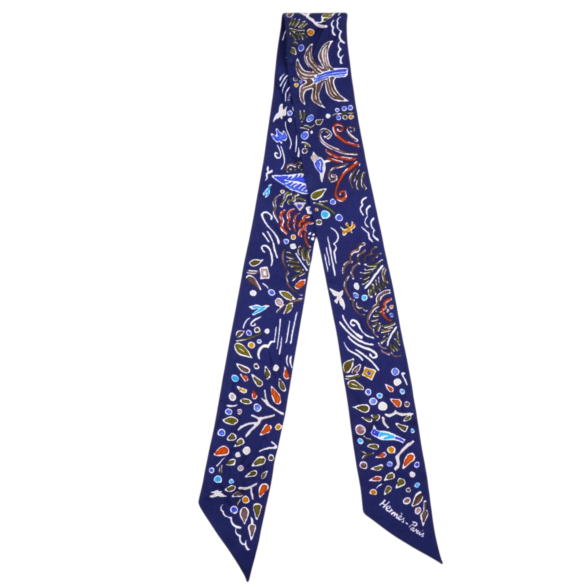 Silk Isola Di Primavera Twilly Marine Kaki White