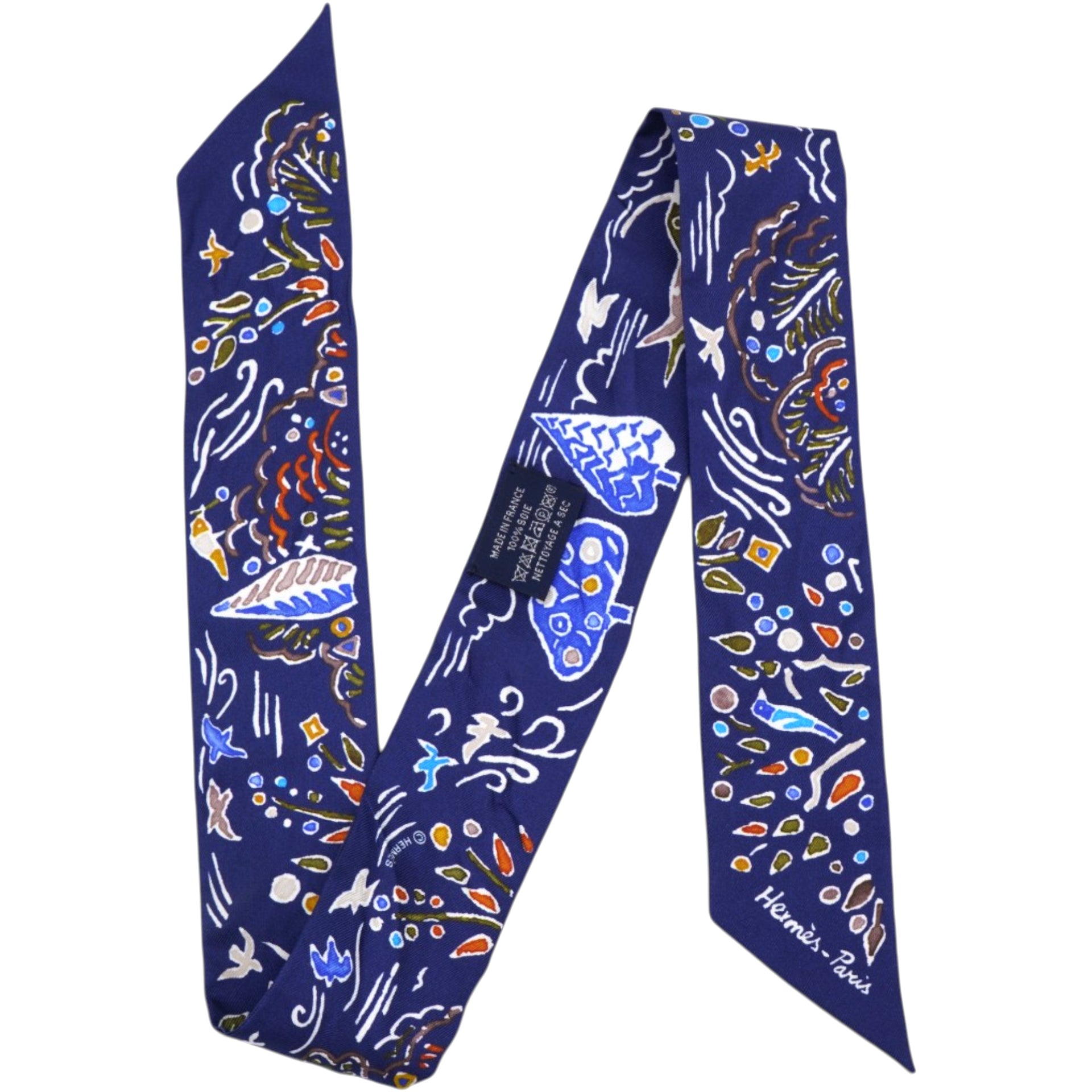 Silk Isola Di Primavera Twilly Marine Kaki White