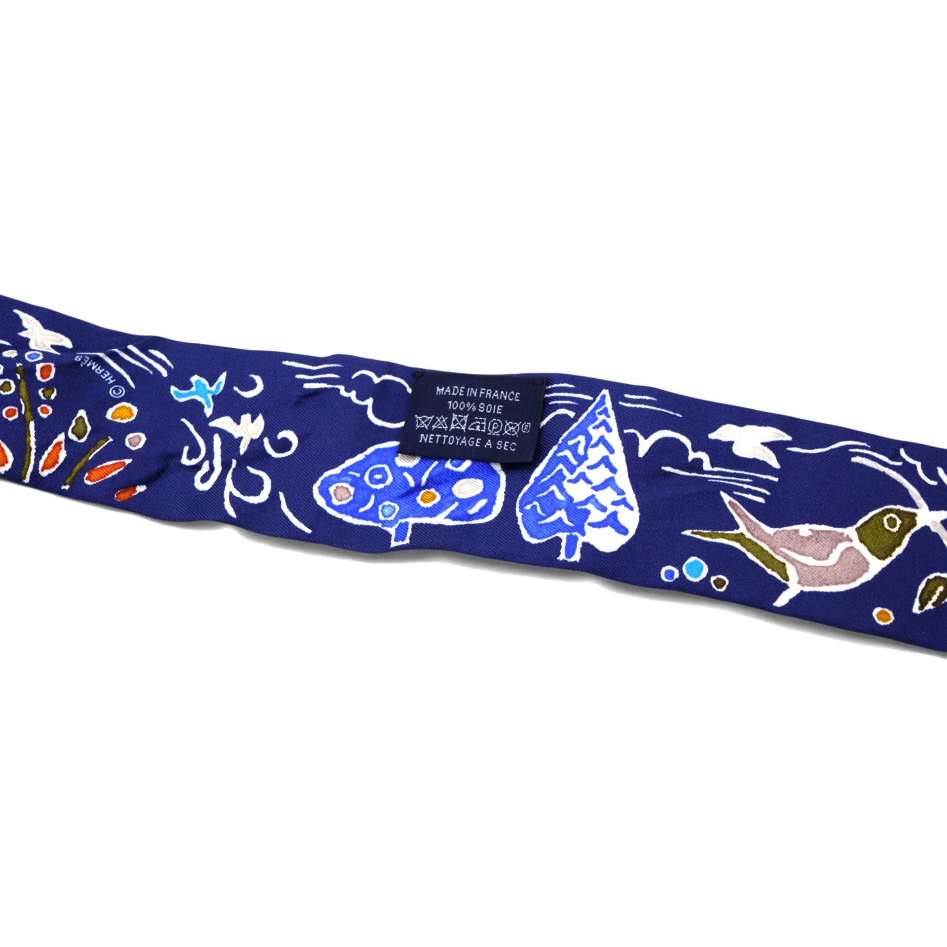 Silk Isola Di Primavera Twilly Marine Kaki White