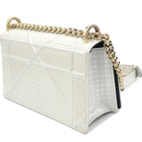 White Patent Leather Small Diorama Shoulder Bag