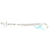 Infinity Sterling Silver/Blue Enamel Bracelet