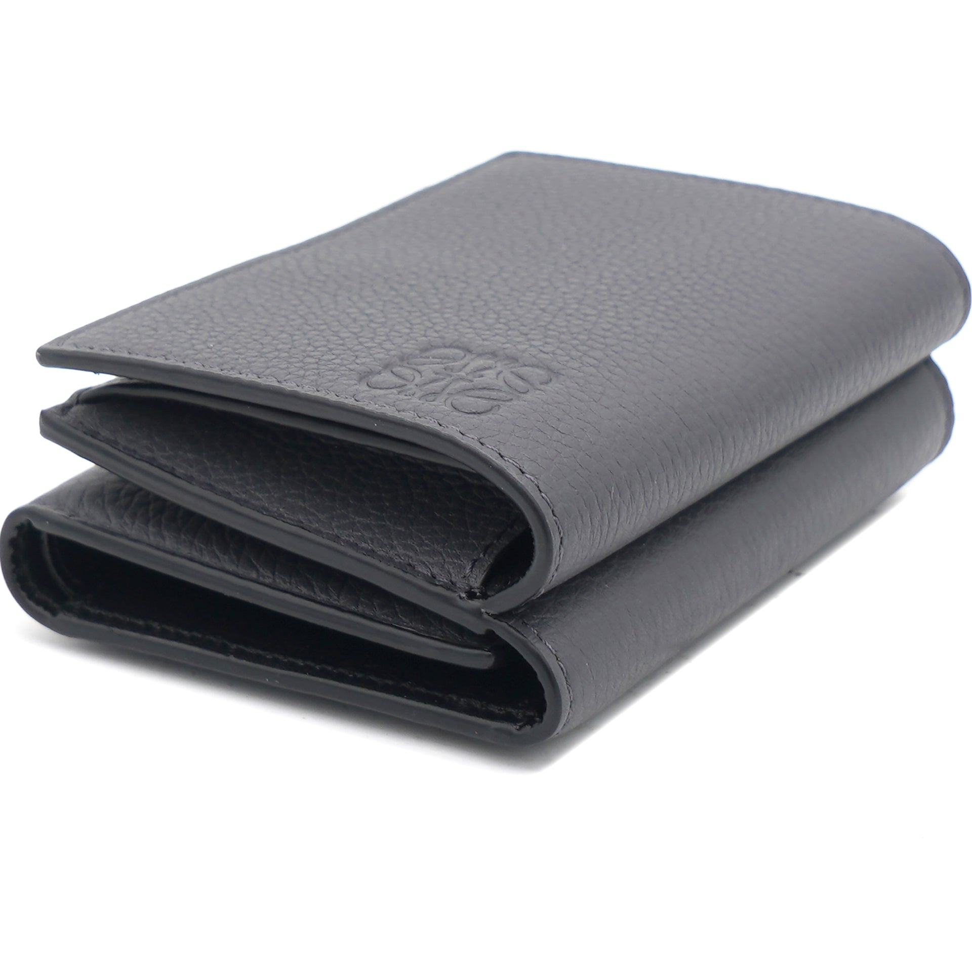 Trifold Wallet Soft Grained Calfskin Anthracite