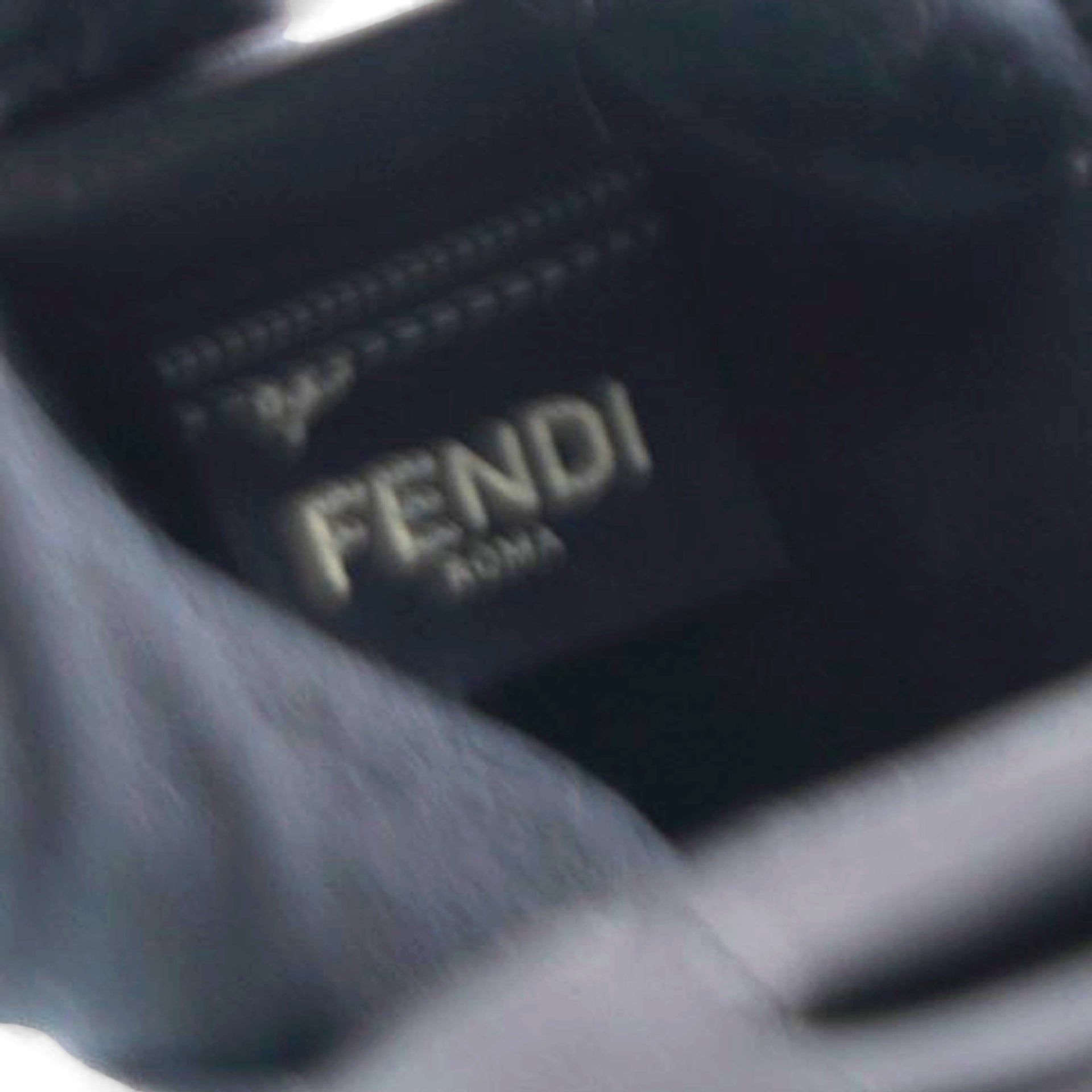 FENDI Business Card Holder Pass Case Zucca Two Fold Card Case Red/Black 