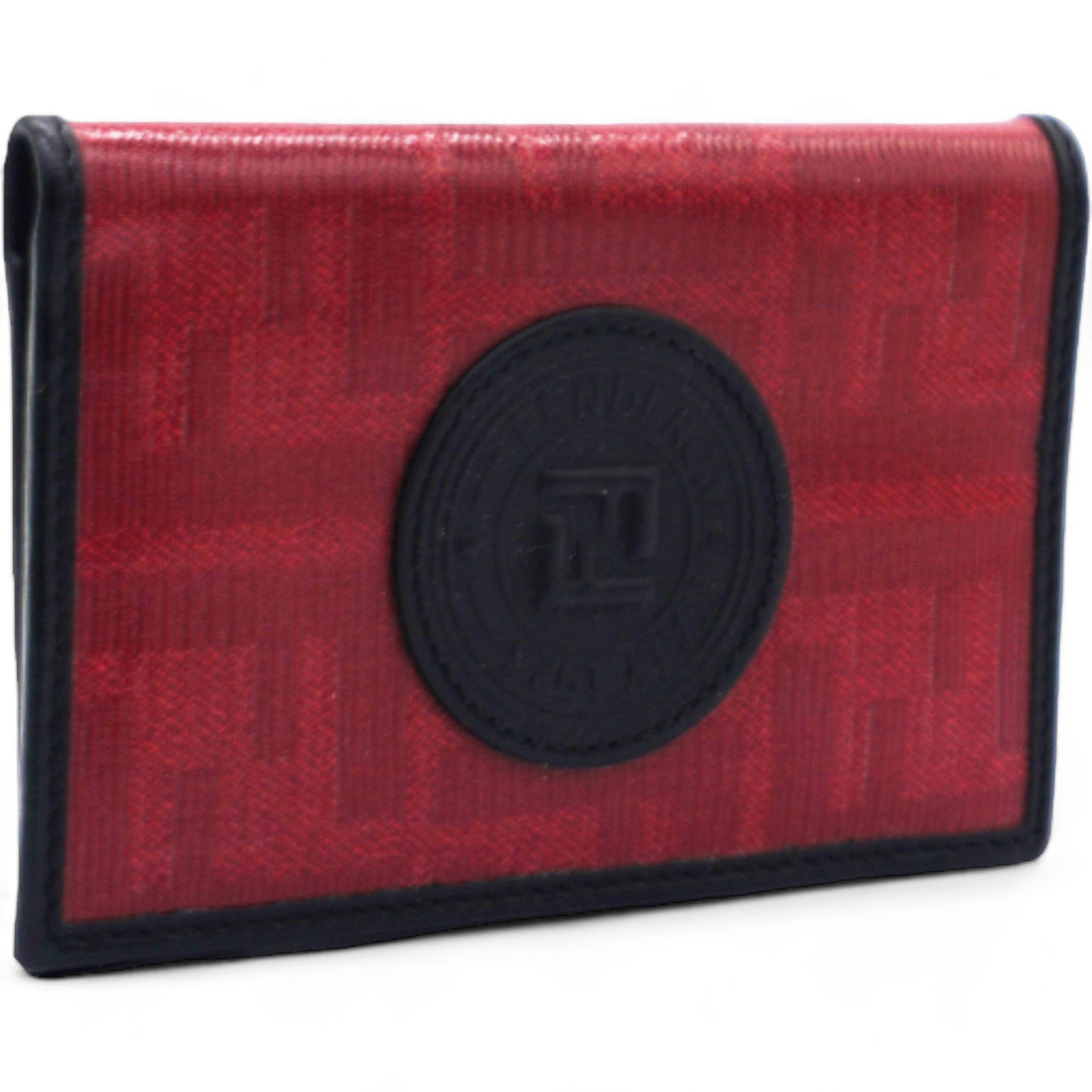 FENDI Business Card Holder Pass Case Zucca Two Fold Card Case Red/Black 