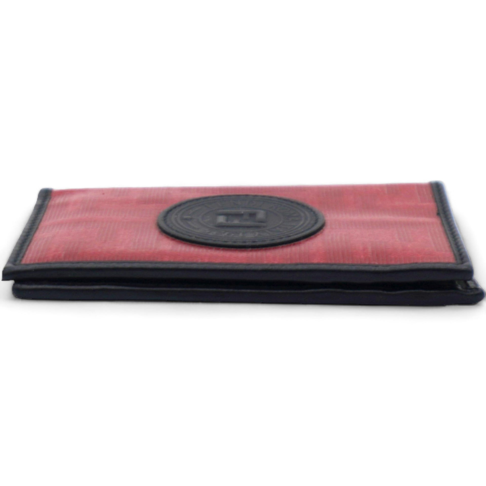FENDI Business Card Holder Pass Case Zucca Two Fold Card Case Red/Black 