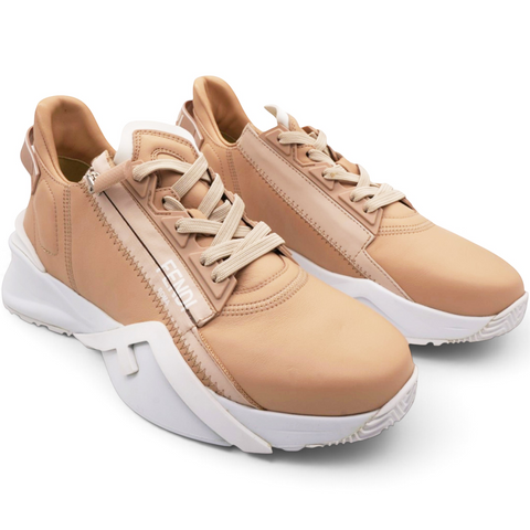 FENDI Flow Nude Leather Women’s Sneakers Size39 