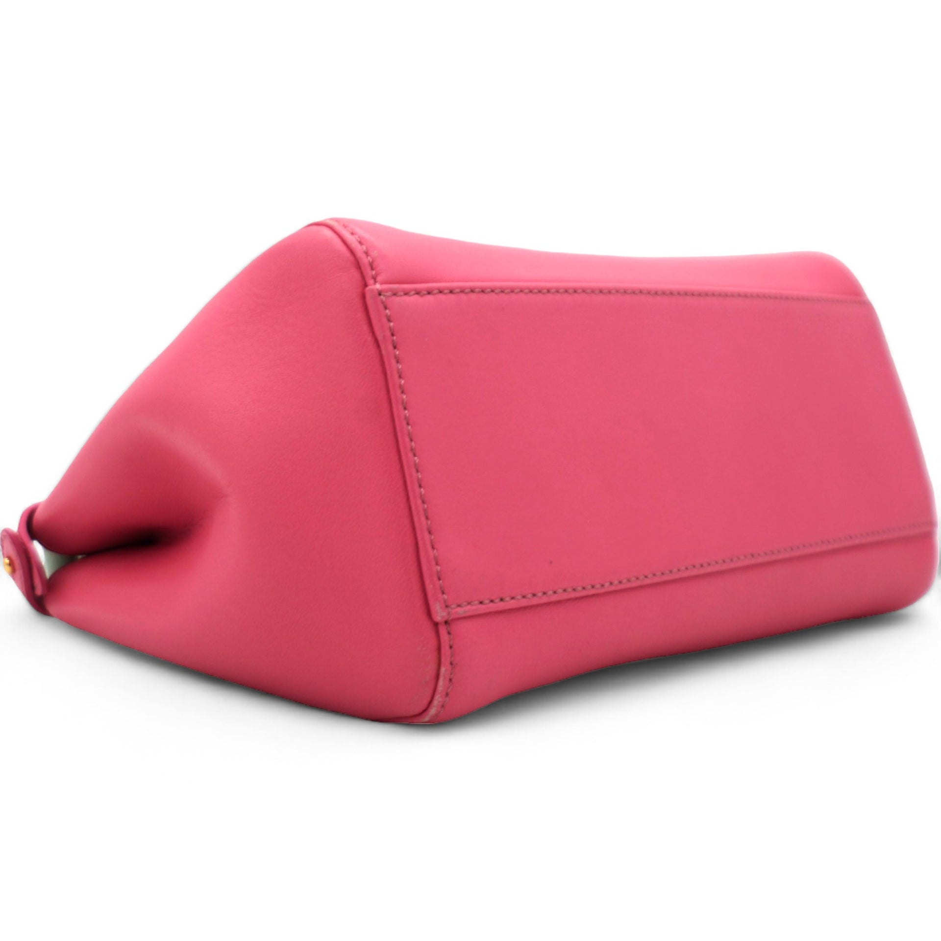 FENDI  Nappa Colorblock Mini Peekaboo Iconic Satchel Rosa Fluo Oxigen Slate 