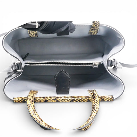 FENDI Petite 2 Jours Tote Flower Charm Black