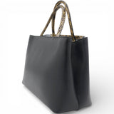 FENDI Petite 2 Jours Tote Flower Charm Black