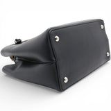 FENDI Petite 2 Jours Tote Flower Charm Black