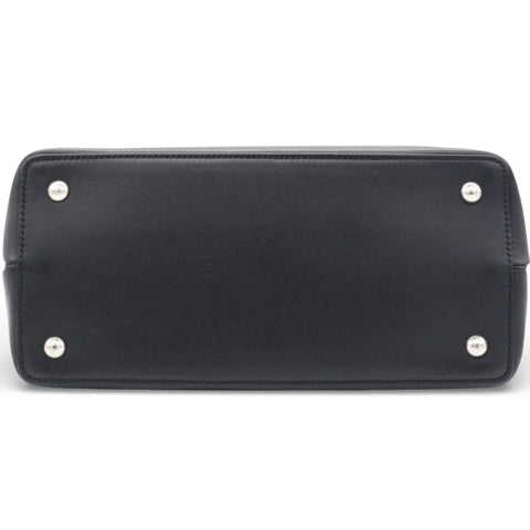 FENDI Petite 2 Jours Tote Flower Charm Black