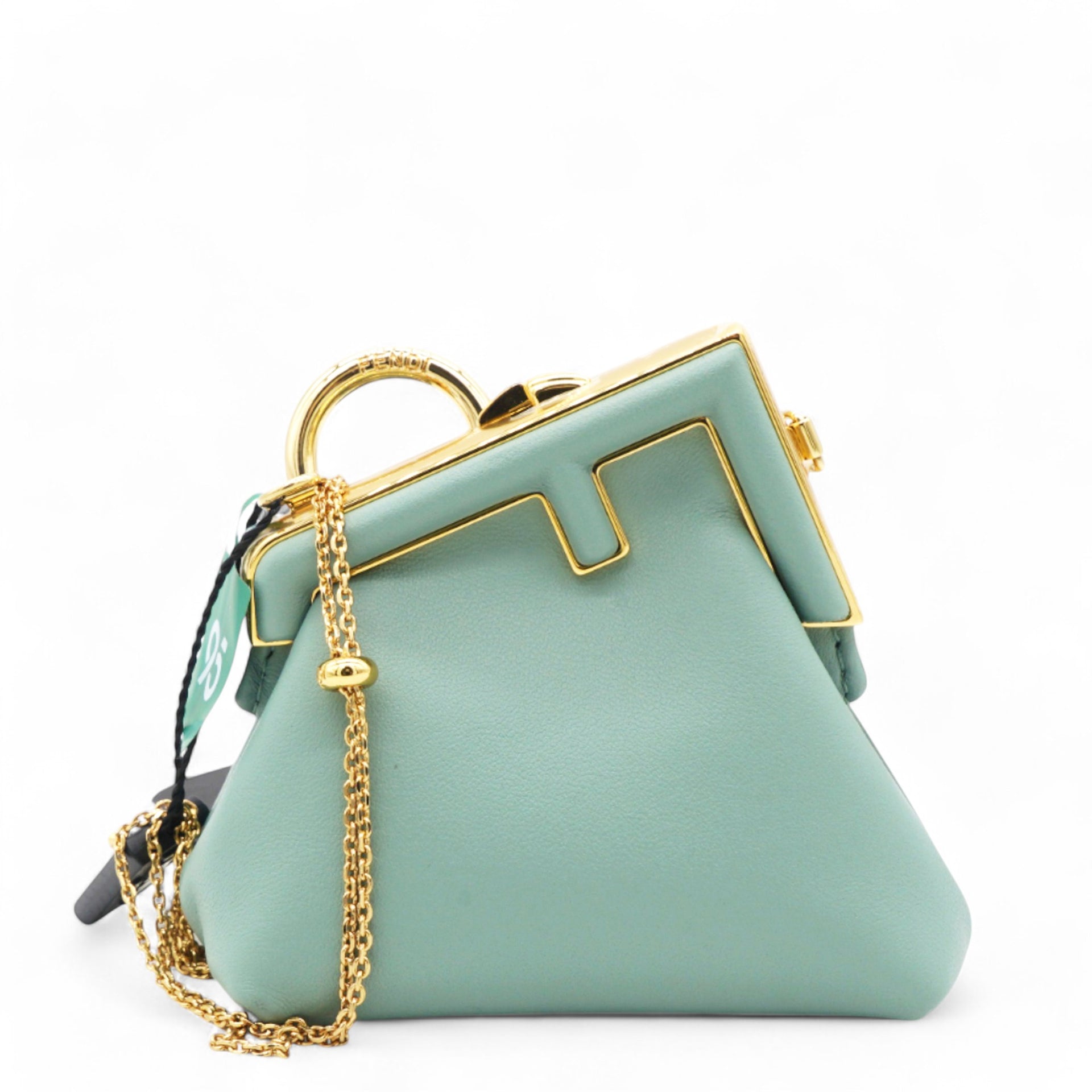 FENDI Shiny Nappa Nano Fendi First Menta 