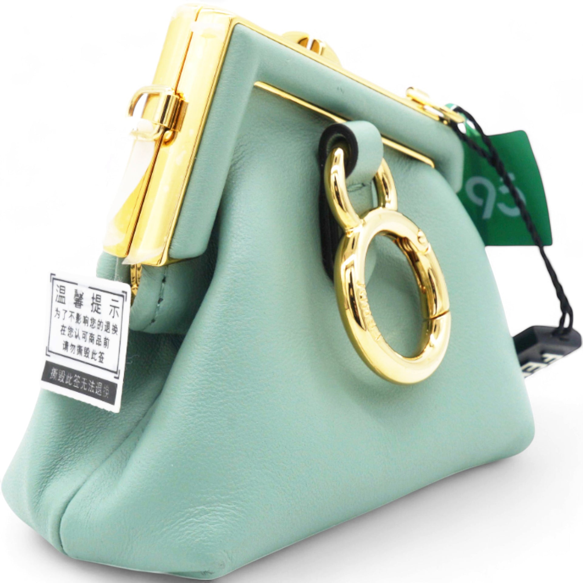 FENDI Shiny Nappa Nano Fendi First Menta 