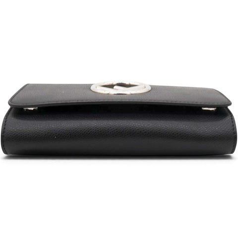 FENDI Vitello Cruise F is Fendi Wallet on Chain Black 