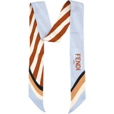 FENDI Wrappy Light Blue Silk Tie 