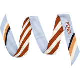 FENDI Wrappy Light Blue Silk Tie 