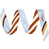 FENDI Wrappy Light Blue Silk Tie 