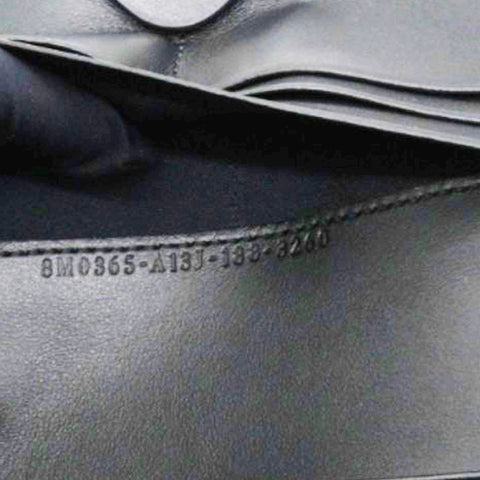 Fendi Black Leather Logo Multifunction Wallet on Chain 