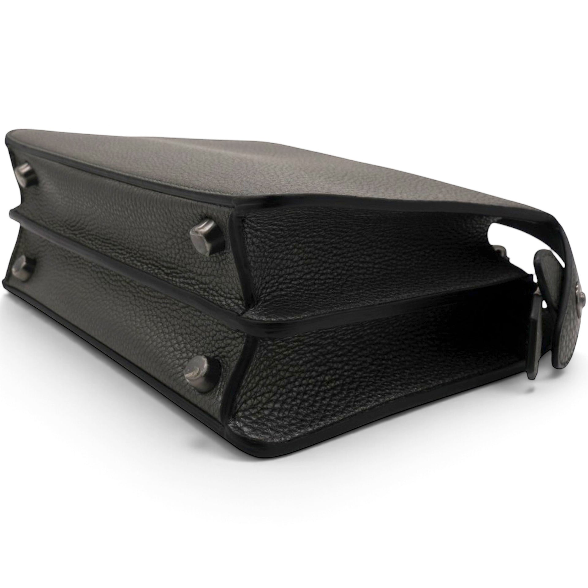 Fendi Cuoio Romano Lux Peekaboo I SEE U Satchel Graphite 