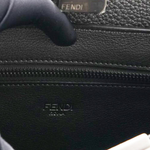 Fendi Cuoio Romano Lux Peekaboo I SEE U Satchel Graphite 