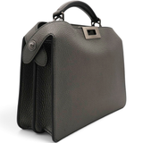 Fendi Cuoio Romano Lux Peekaboo I SEE U Satchel Graphite 