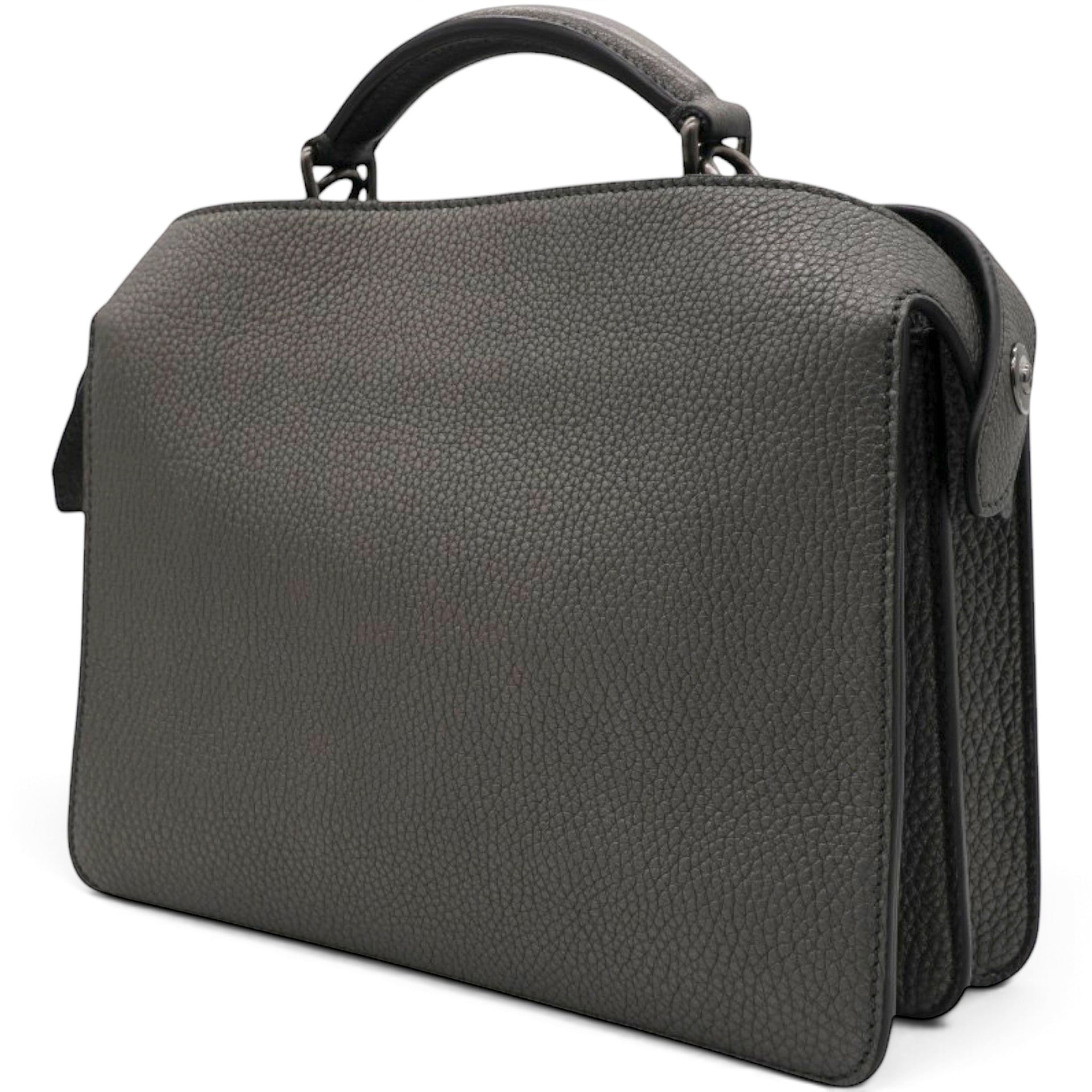 Fendi Cuoio Romano Lux Peekaboo I SEE U Satchel Graphite 