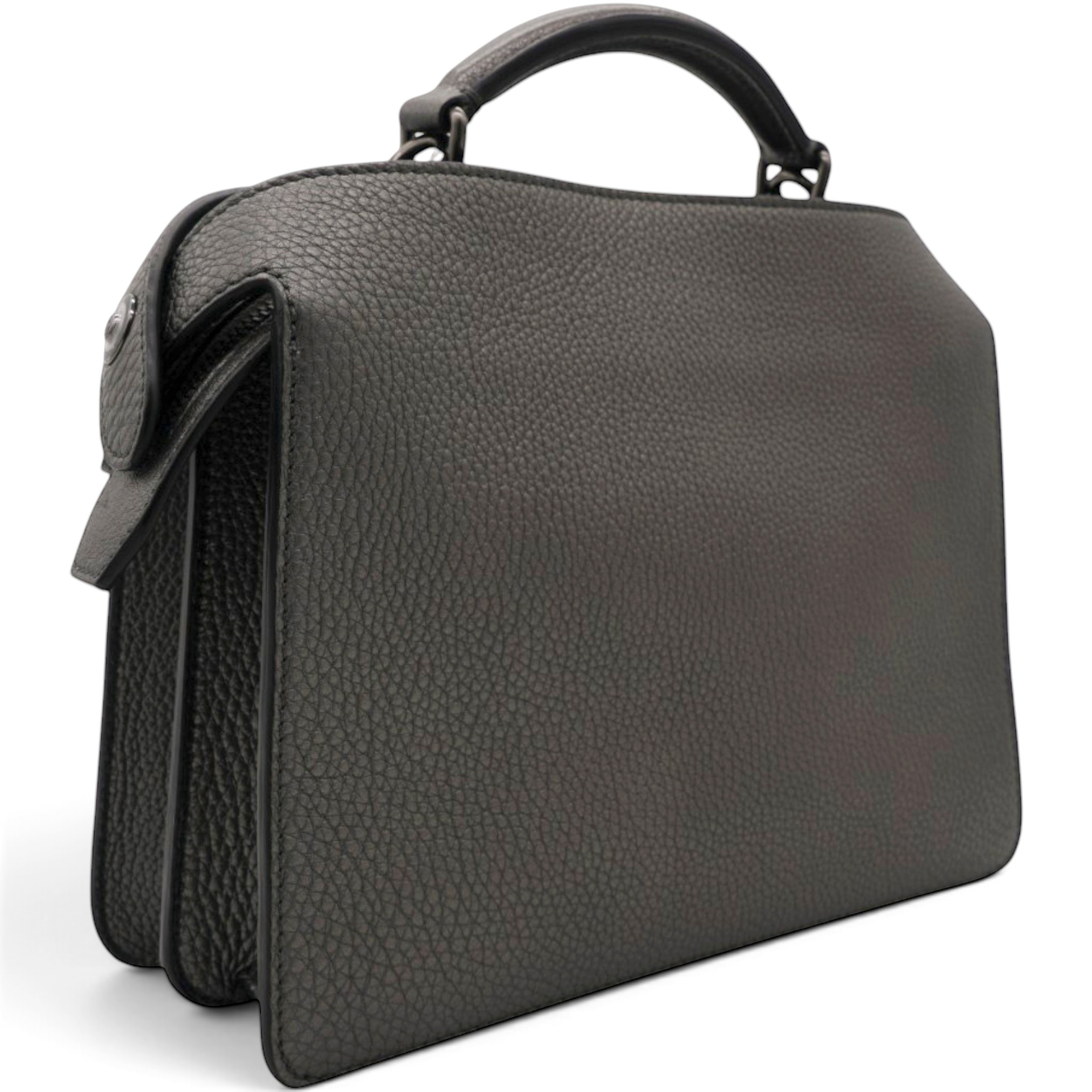 Fendi Cuoio Romano Lux Peekaboo I SEE U Satchel Graphite 