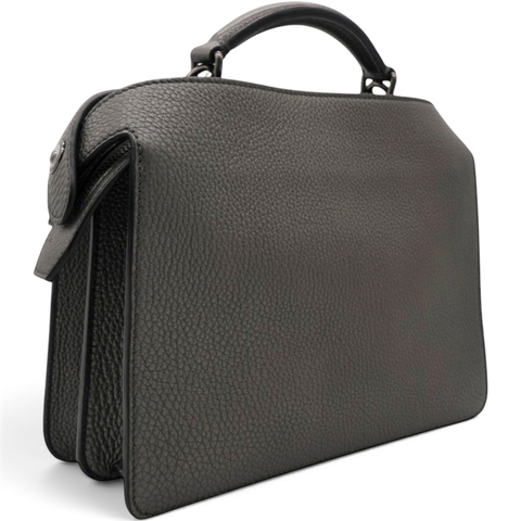 Fendi Cuoio Romano Lux Peekaboo I SEE U Satchel Graphite 