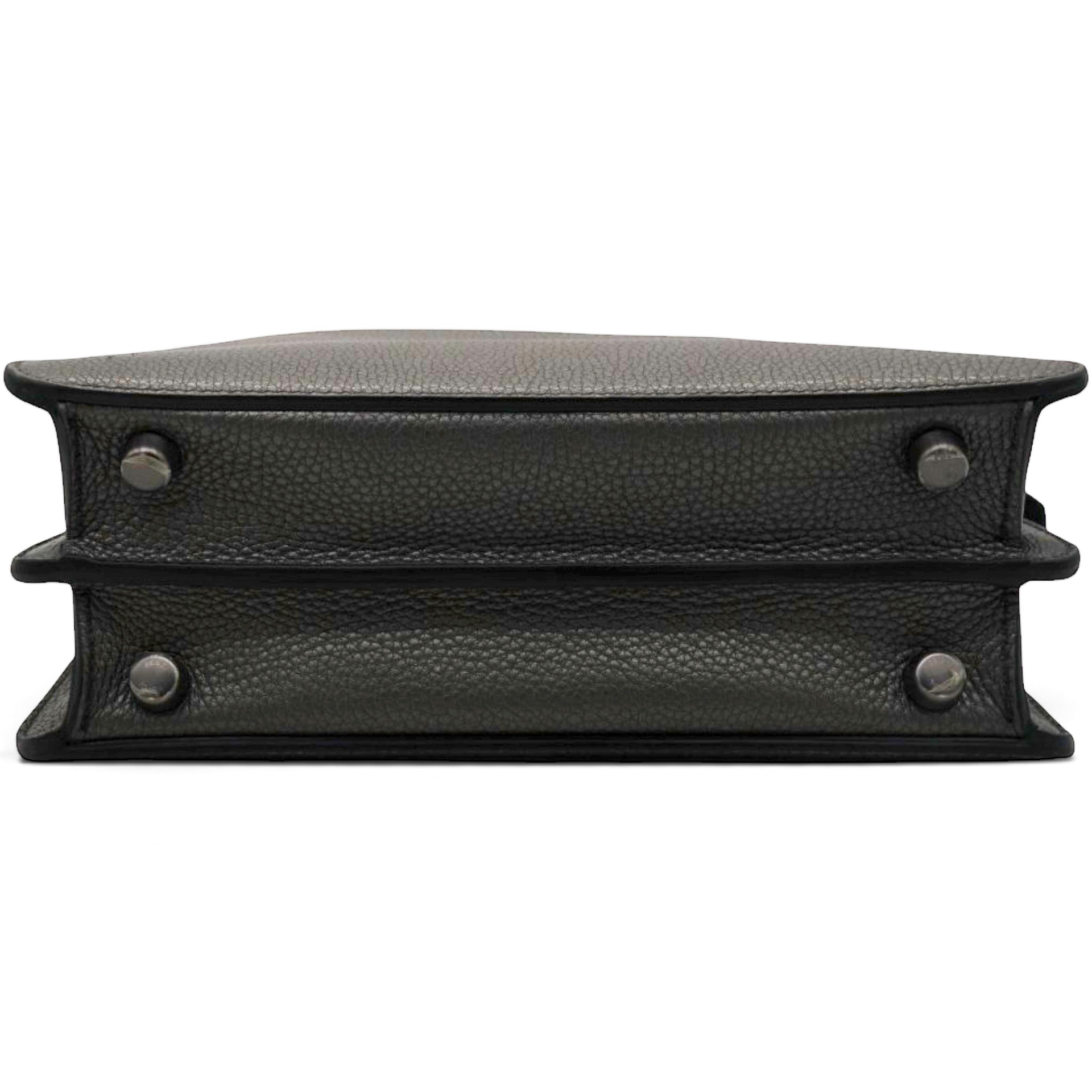 Fendi Cuoio Romano Lux Peekaboo I SEE U Satchel Graphite 