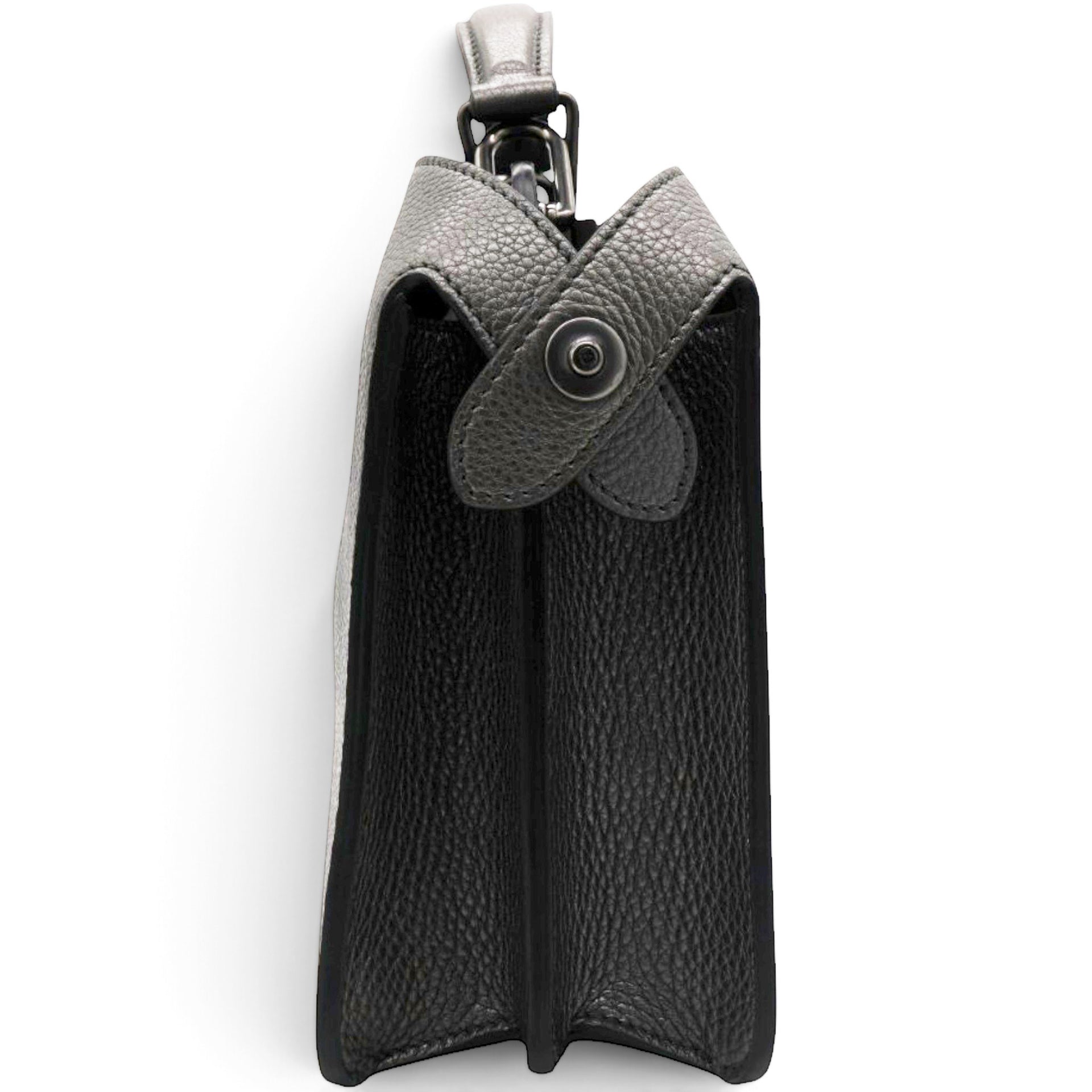 Fendi Cuoio Romano Lux Peekaboo I SEE U Satchel Graphite 