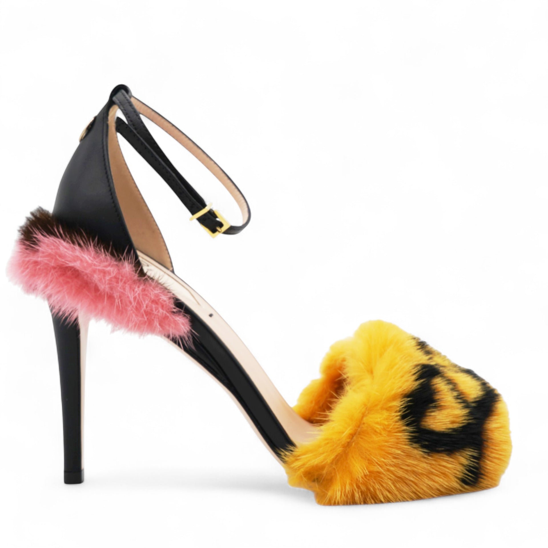 Fendi Fun Genuine Mink Fur Sandals Size37 