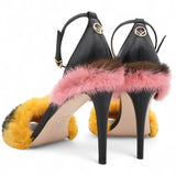 Fendi Fun Genuine Mink Fur Sandals Size37 