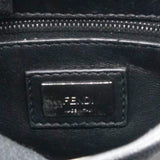 Fendi Nappa Lace Up Mini Peekaboo Iconic Satchel Black 