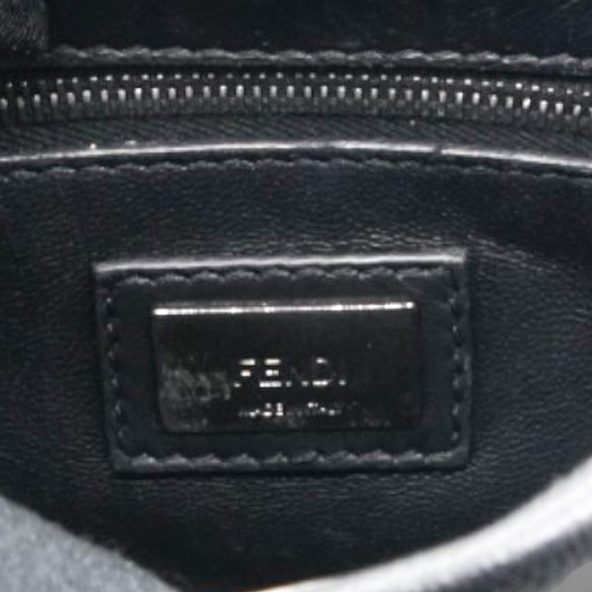 Fendi Nappa Lace Up Mini Peekaboo Iconic Satchel Black 