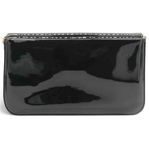 Fendi Vitello Cruise F is Fendi Envelope Wallet on Chain with Pouches Black 