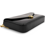 Fendi Vitello Cruise F is Fendi Envelope Wallet on Chain with Pouches Black 