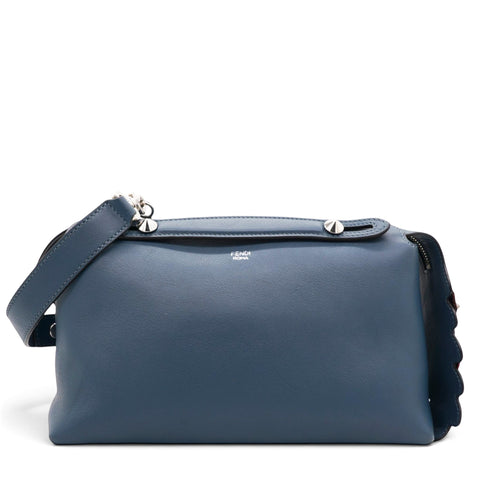Fendi Vitello Dolce Marmol Medium By The Way Boston Bag Blue 