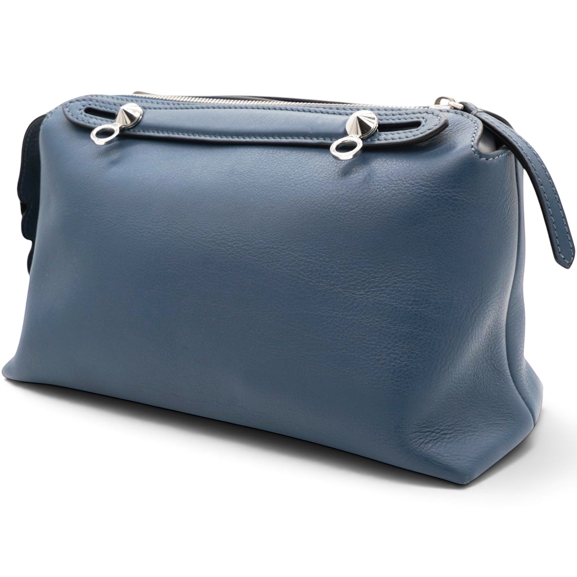 Fendi Vitello Dolce Marmol Medium By The Way Boston Bag Blue 