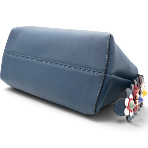 Fendi Vitello Dolce Marmol Medium By The Way Boston Bag Blue 