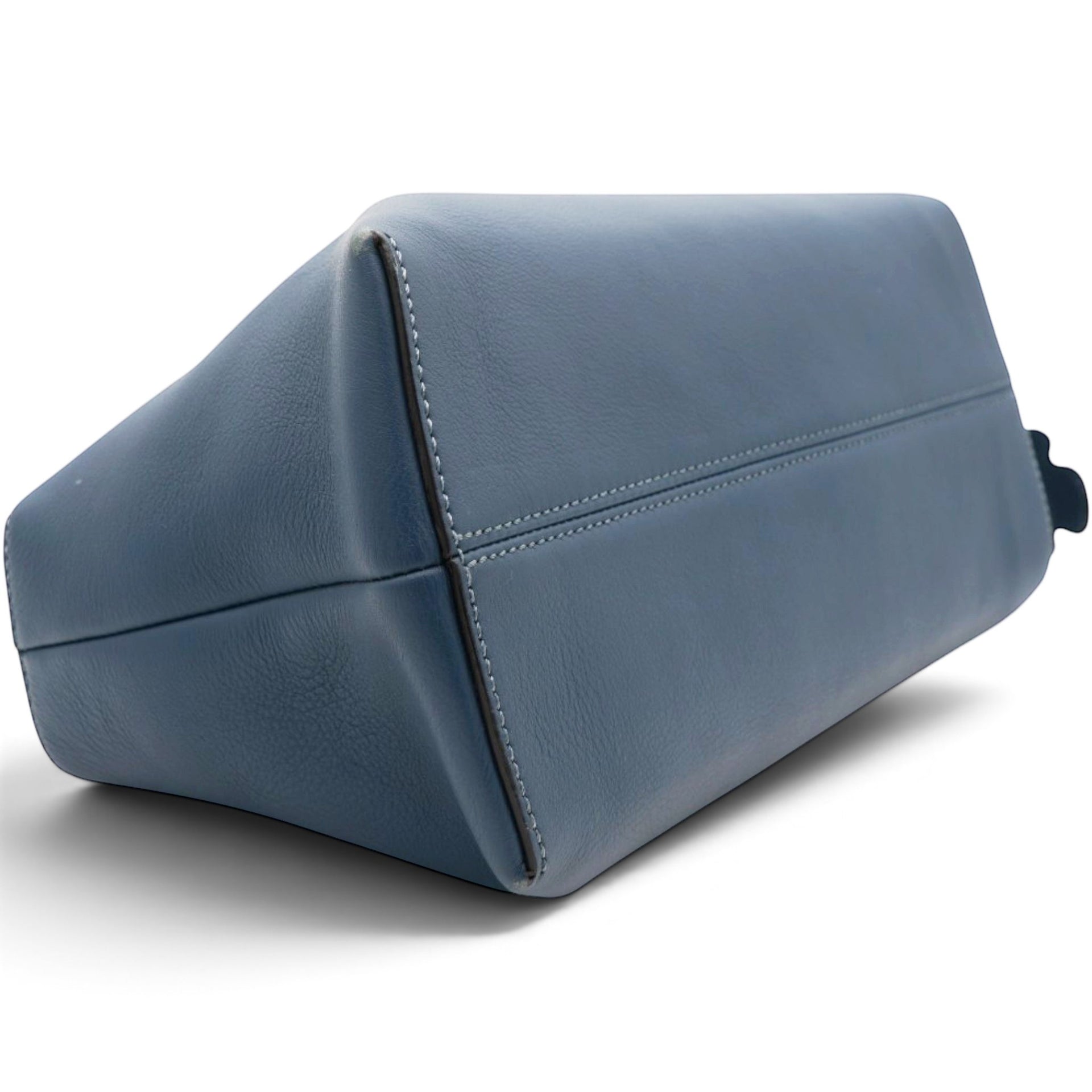 Fendi Vitello Dolce Marmol Medium By The Way Boston Bag Blue 