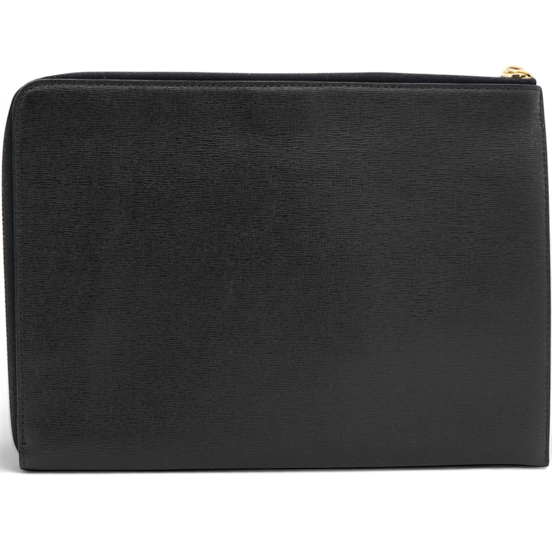 Fendi Vitello Elite Monster Eyes Studded Zip Around Pouch Black 